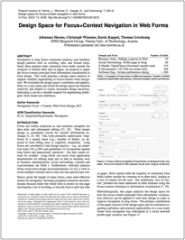 Design Space for Focus+Context Navigation in Web Forms